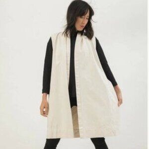 EUC Elizabeth Suzann Clyde Vest in Cotton Canvas Natural size XS (discontinued!)